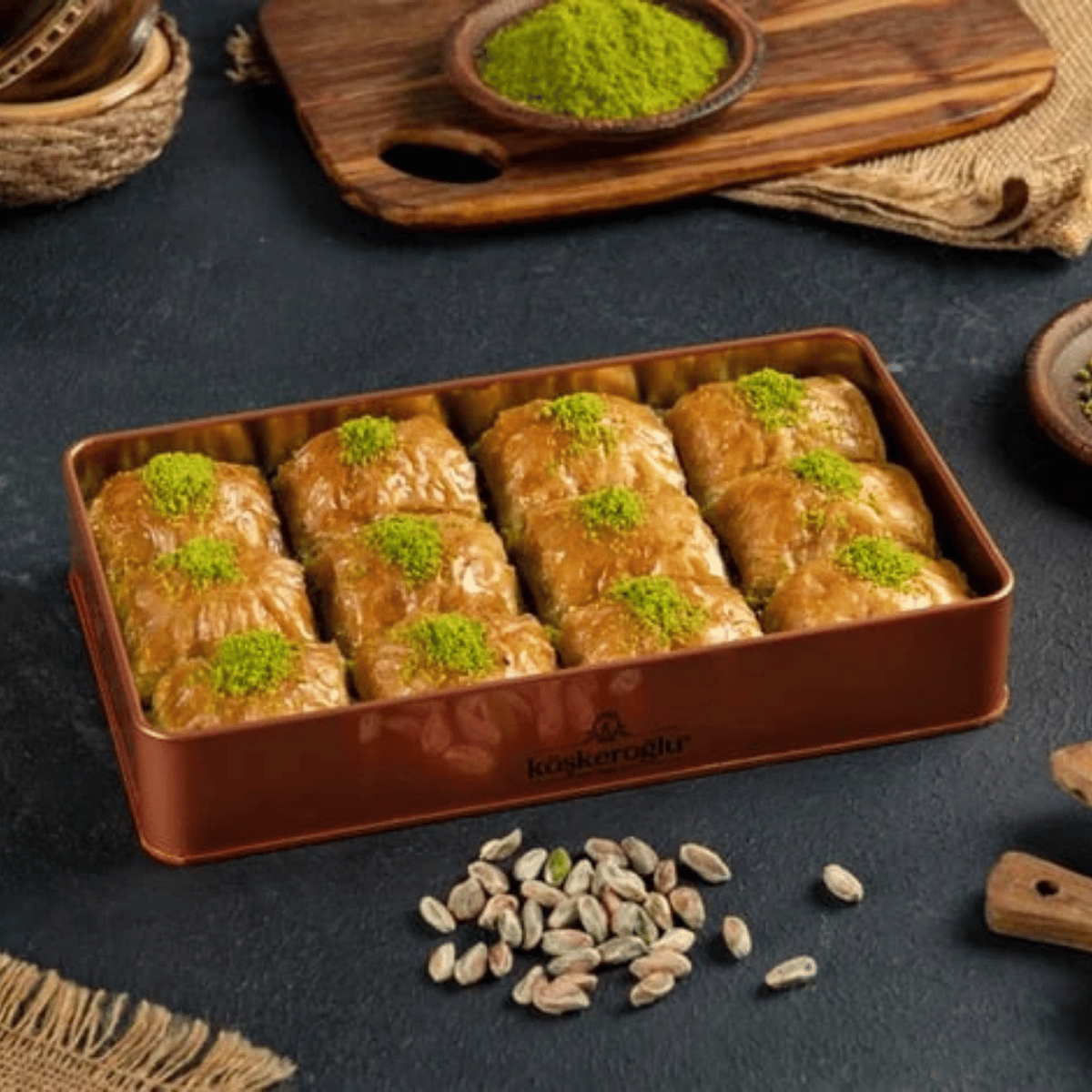 Fıstıklı Kare Baklava 0,800 Gr